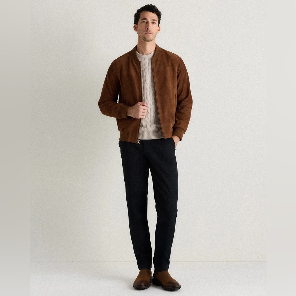 Quince Men‎ 100% Suede Bomber Jacket Dark Chestnut Brown
Outerwear L - Picture 2 of 13